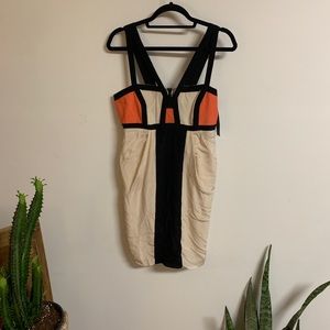 SILK by Warehouse color block dress